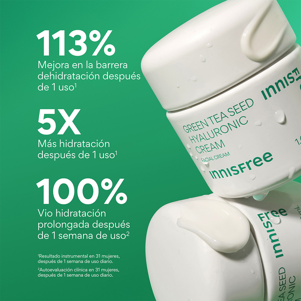 GREEN TEA HYALURONIC ACID HYDRATING CREAM FOR SKIN BARRIER REPAIR (CREMA DE T&Eacute; VERDE Y &Aacute;CIDO HIALUR&Oacute;NICO)